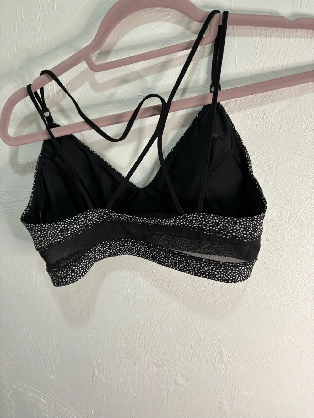 Lululemon Go With The Flow Top Freckle Flower Black White / Black